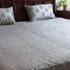 Luxury Jaipuri Handblocked Premium Cotton Bedsheet (108x108)
