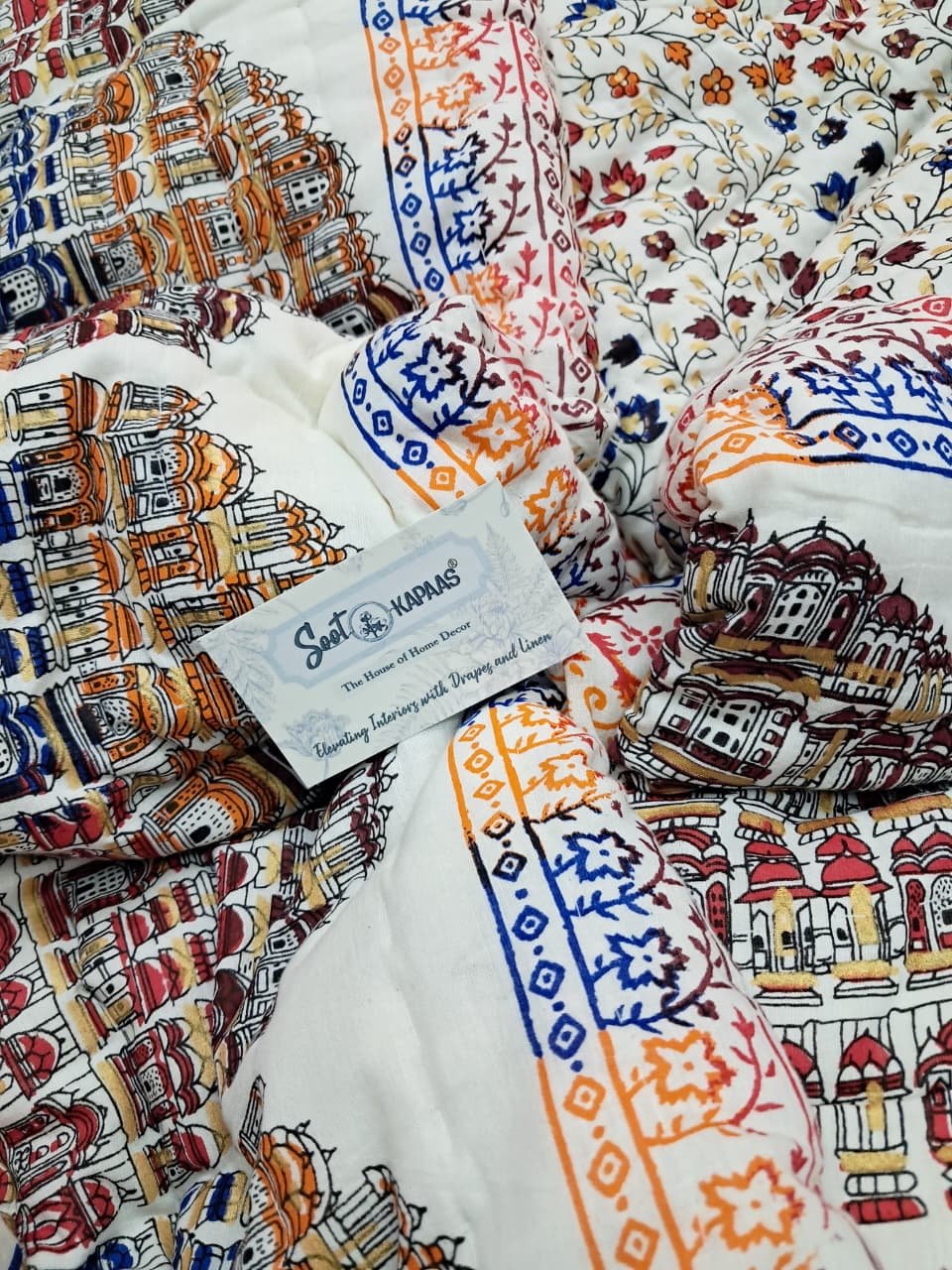 Hawa Mahal – Jaipuri Printed Double Bed Razai - Image 7