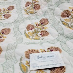 Mughal floral Tiles – Jaipuri Block Print Razai