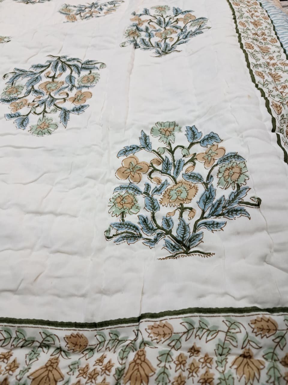 Gulrez - Jaipuri Block Print Mulmul Razai - Image 3