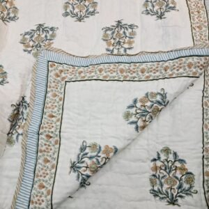 Gulrez - Jaipuri Block Print Mulmul Razai