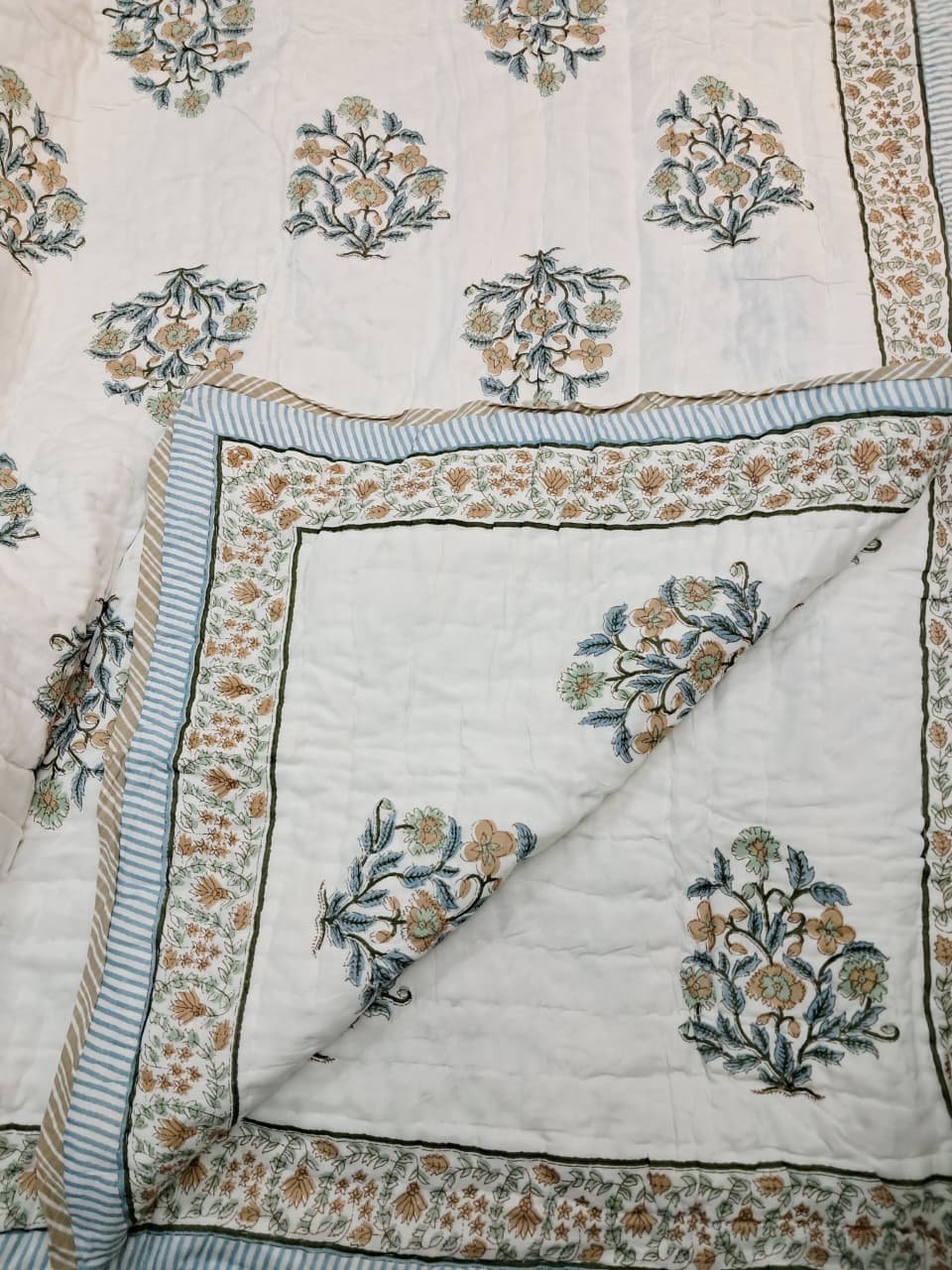 Gulrez - Jaipuri Block Print Mulmul Razai