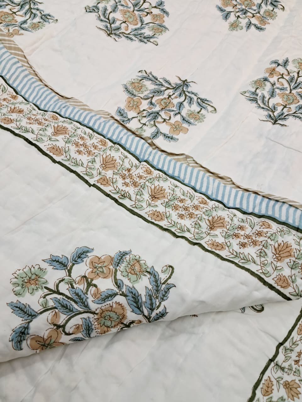 Gulrez - Jaipuri Block Print Mulmul Razai - Image 5