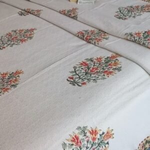 Hopper Fabric Hand-Block Style Cotton Bedcover Set (02)