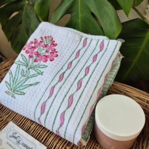 Hand-Block Printed Waffle Cotton Bath Towel (11)