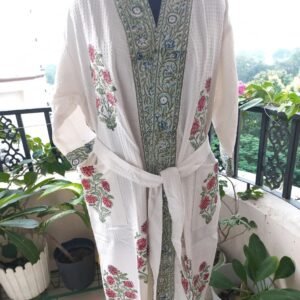 Bathrobe 3 – Hand-Block Printed_Waffle Cotton