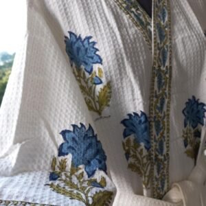Bathrobe 5 – Hand-Block Printed_Waffle Cotton