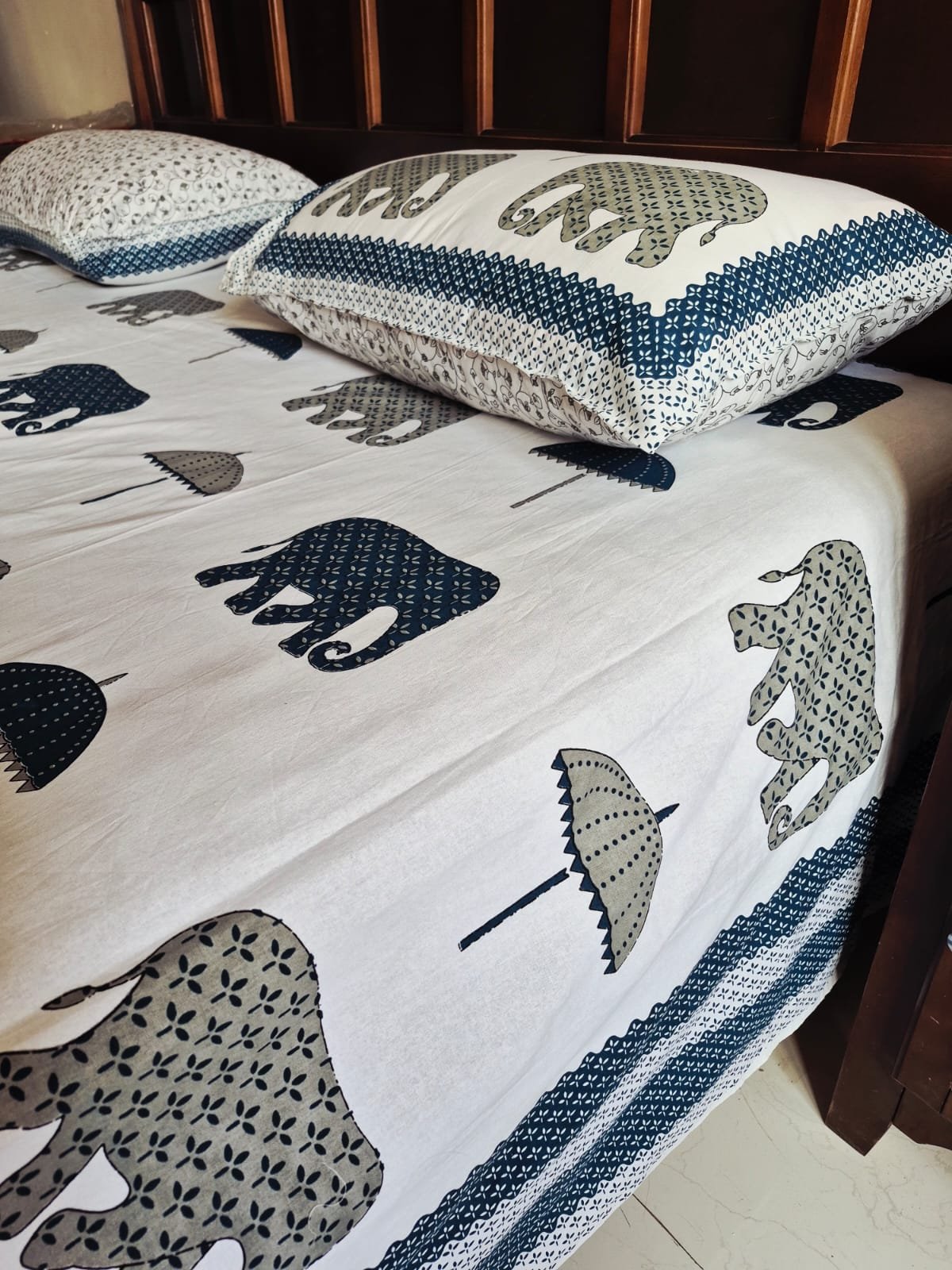 Anardana 108x108 Cotton Bedsheet (03) - Image 4