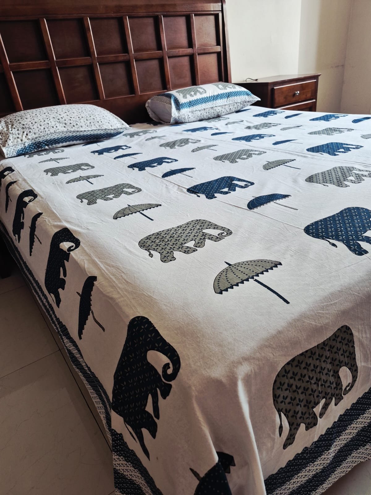 Anardana 108x108 Cotton Bedsheet (03) - Image 5